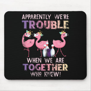Funny Bowling Flamingo Mousepad