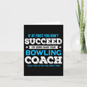 Funny Bowling Game Design for Coach - Men's Adult Karte