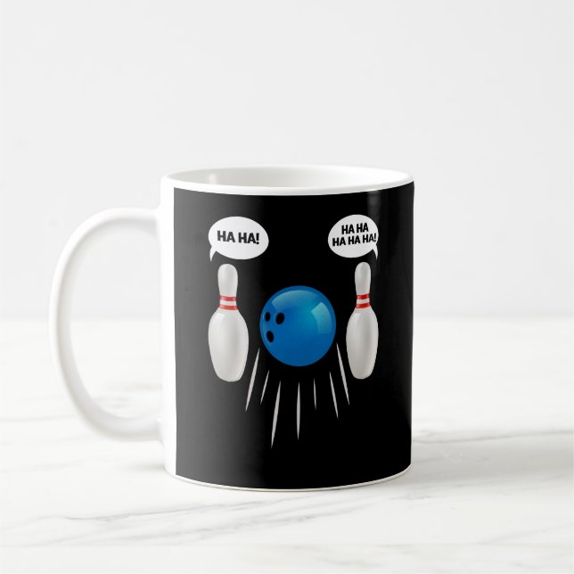 Funny Bowling - Geschenk für Bowlers Kaffeetasse (Links)
