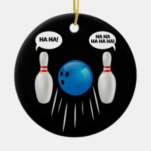 Funny Bowling - Geschenk für Bowlers Keramik Ornament