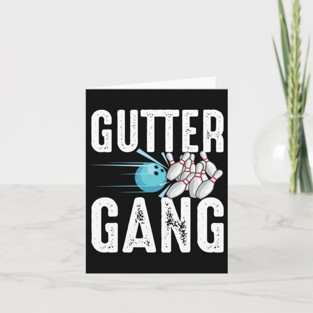 Funny Bowling Geschenk für Männer Frauen Cool Gutt Karte (Vorderseite)