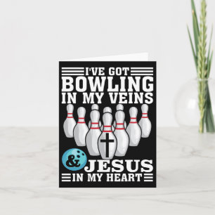 Funny Bowling Geschenk für Männer Frauen Niedlich  Karte