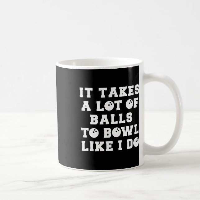Funny Bowling Geschenk für Männer Freund oder Mann Kaffeetasse (Rechts)