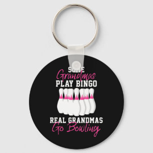 Funny Bowling Geschenk für Oma Schlüsselanhänger