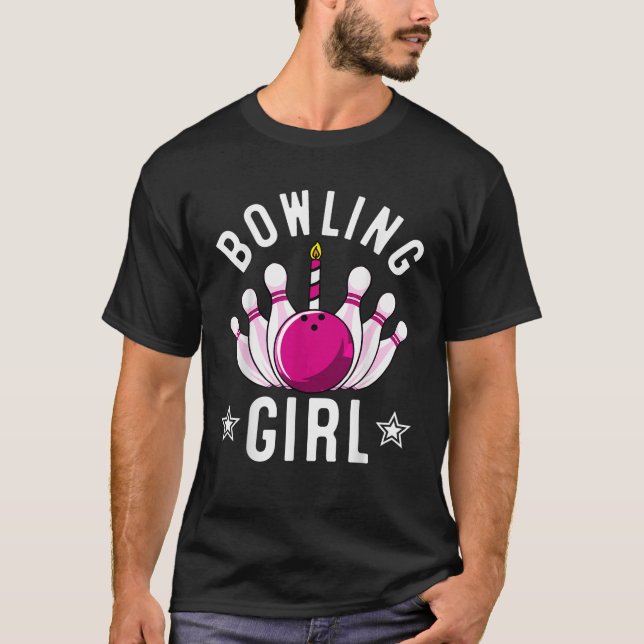 Funny Bowling Gift For Kids Cool Bowler Girls Birt T-Shirt (Vorderseite)
