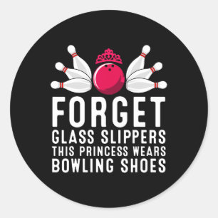 Funny Bowling Gift Women Ladys Damen Frauen Zehn B Runder Aufkleber