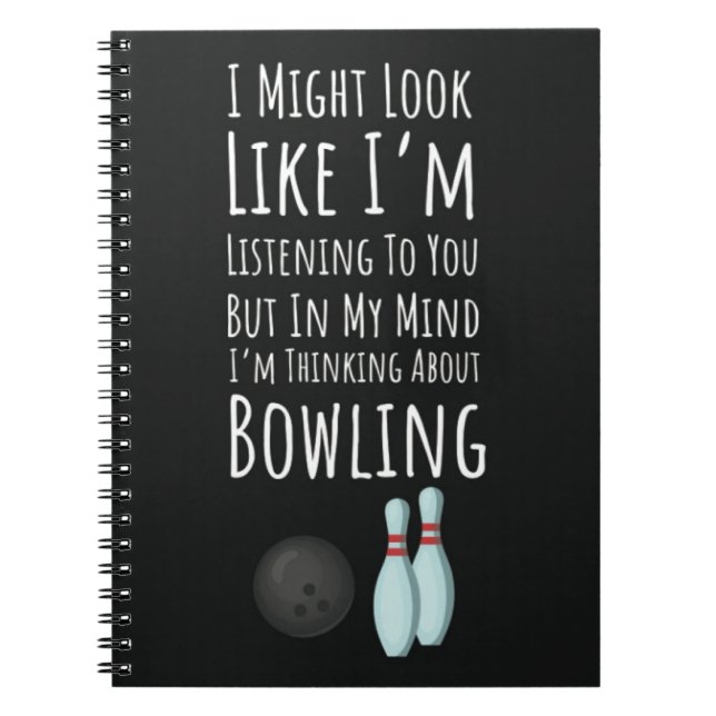 Funny Bowling Gifts And Novelties Sports Bowler Notizblock (Vorderseite)