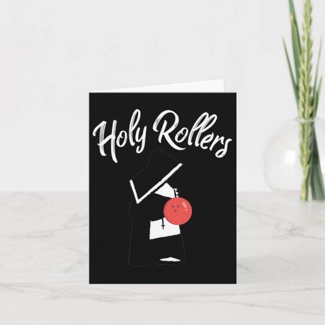 Funny Bowling Holy Rollers Karte (Vorderseite)