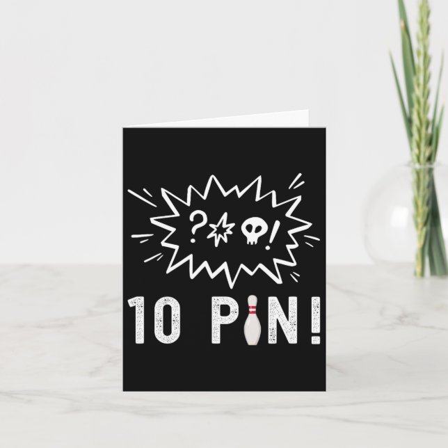 Funny Bowling I Hass Die zehn Button Bowling Karte (Vorderseite)