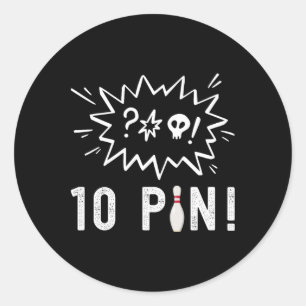 Funny Bowling I Hass Die zehn Button Bowling Runder Aufkleber