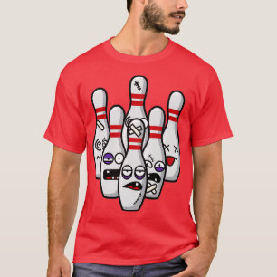 Funny Bowling I verprügelt Buttone I T-Shirt