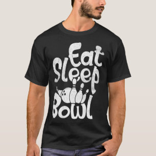Funny Bowling isst schlafende Schüssel für Männer T-Shirt
