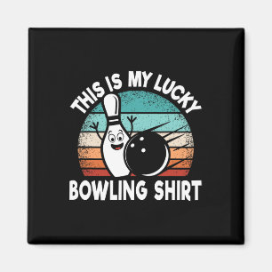 Funny Bowling Lover Bowler Das ist mein Glück Bowl Magnet