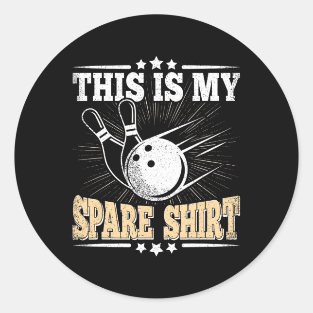 Funny Bowling Lover Bowler Dies ist meine Freizeit Runder Aufkleber (Vorderseite)