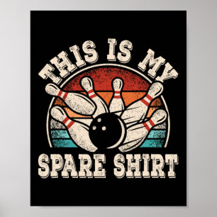Funny Bowling Lover Bowler Retro Das ist mein Erbe Poster