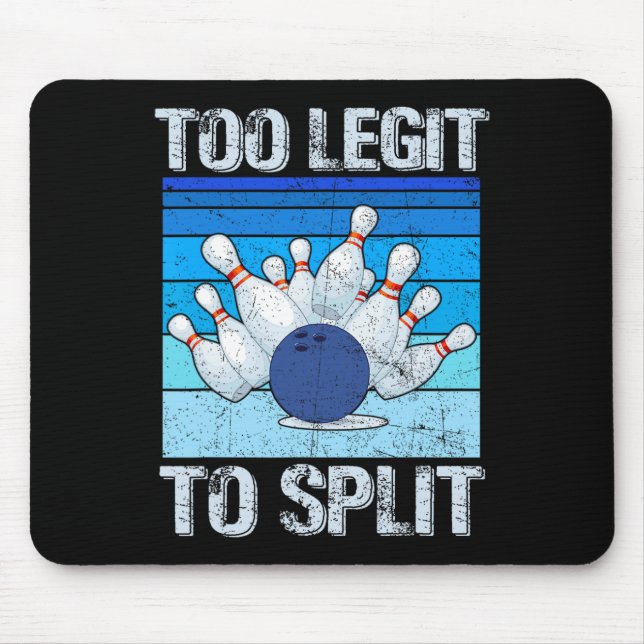 Funny Bowling Lover Bowler zu lehnen, um Retter zu Mousepad (Vorne)