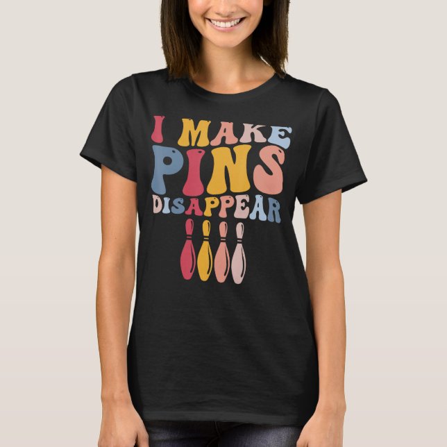 Funny Bowling Player Bowler I Make Buttone verschw T-Shirt (Vorderseite)