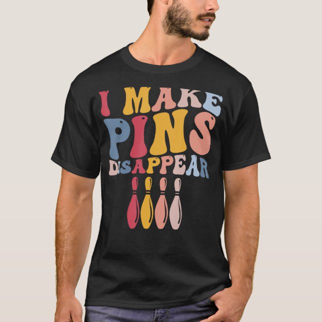 Funny Bowling Player Bowler I Make Buttone verschw T-Shirt (Vorderseite)
