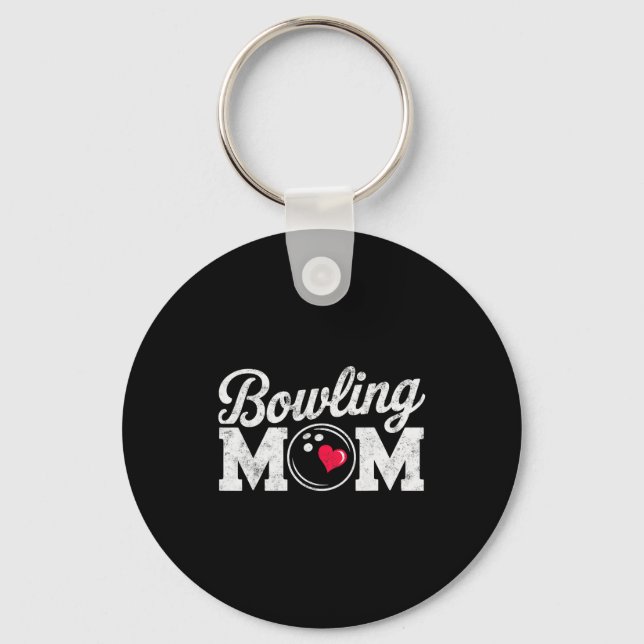 Funny Bowling Player Mom Bowl Mother Bowler #bowli Schlüsselanhänger (Vorderseite)