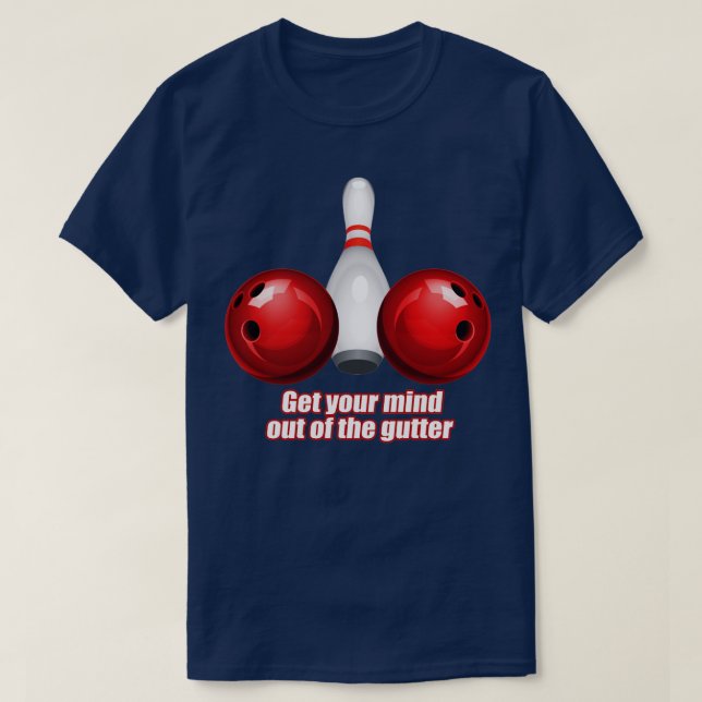 Funny Bowling Shirt Frauen denken aus dem Schweige (Design vorne)