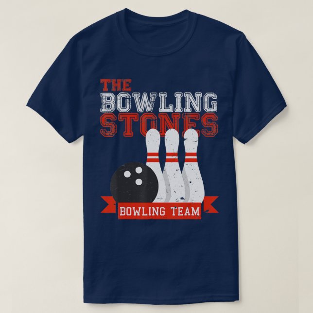 Funny Bowling Stones Bowl Sportteam T-Shirt (Design vorne)