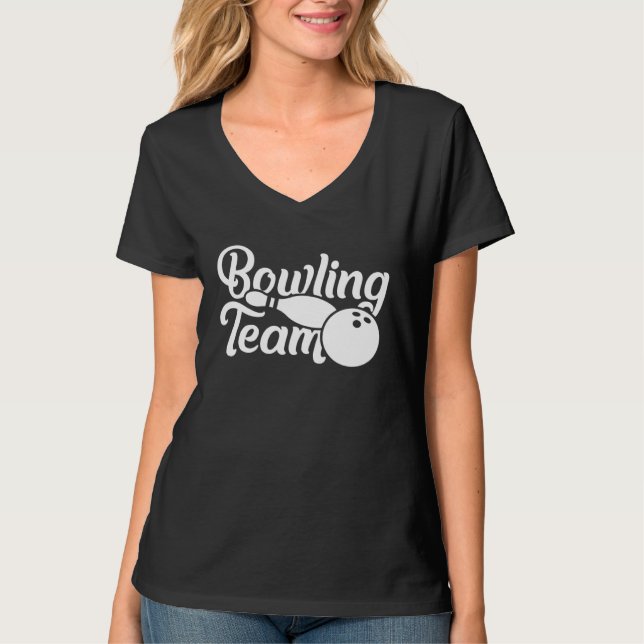 Funny Bowling Team For Men Women Kids T-Shirt (Vorderseite)