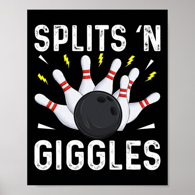 Funny Bowling Team Splits n Giggles 1 Poster (Vorne)