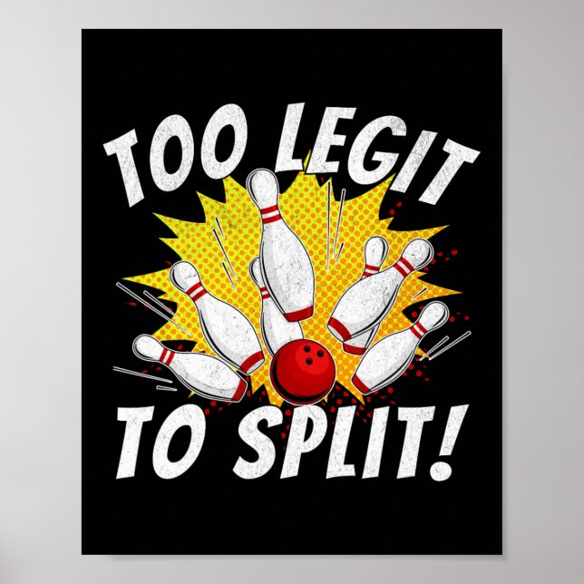 Funny Bowling Teamname lässt sich zu verblassen, u Poster (Vorne)