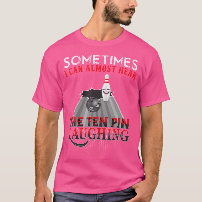 Funny Bowling Ten Button T-Shirt (Vorderseite)