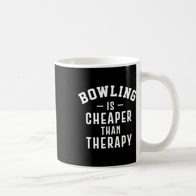 Funny Bowling Therapy - Bowling Gift Kaffeetasse (Rechts)