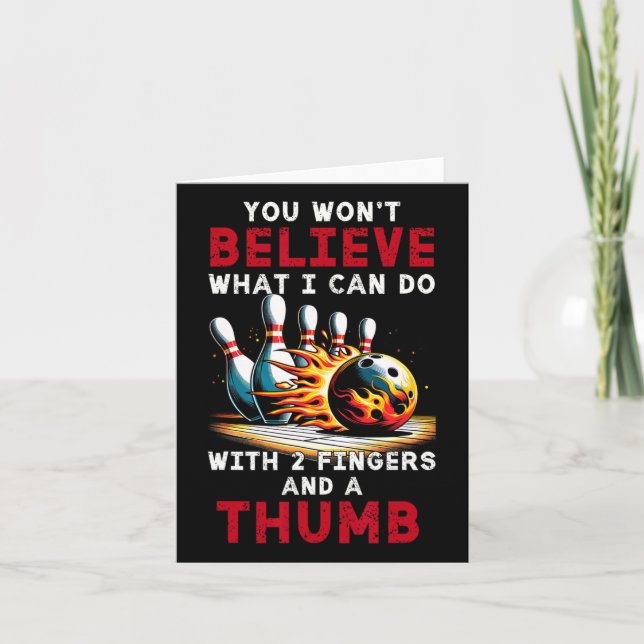 Funny Bowling wird nicht glauben, was man mit zwei Karte (Vorderseite)