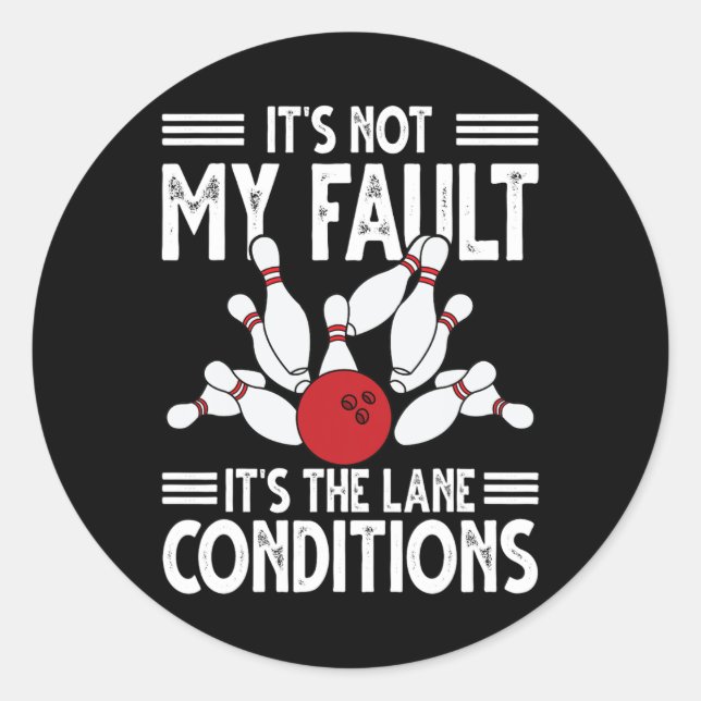 Funny Bowling Women Bowler Bowling Runder Aufkleber (Vorderseite)