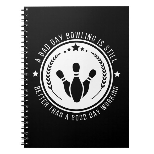 Funny Bowling Work Zitat Notizblock (Vorderseite)