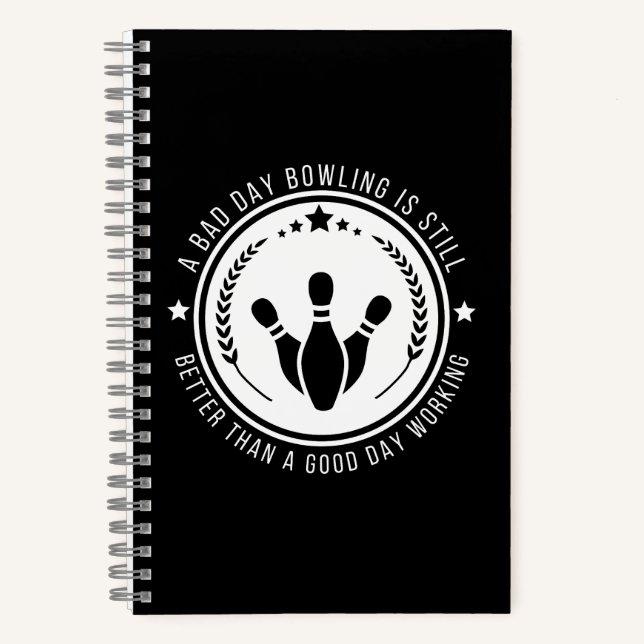 Funny Bowling Work Zitat Notizbuch (Vorderseite)