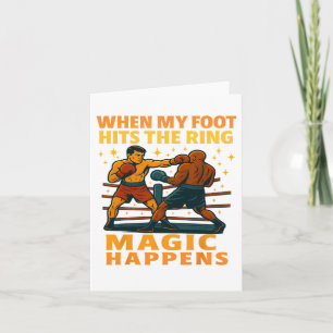 Funny Boxer Boxing Fighter Sarcastic Spaß Gips F Karte