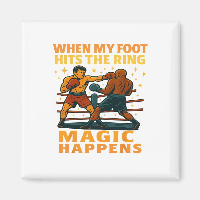 Funny Boxer Boxing Fighter Sarcastic Spaß Gips F Magnet (Vorne)