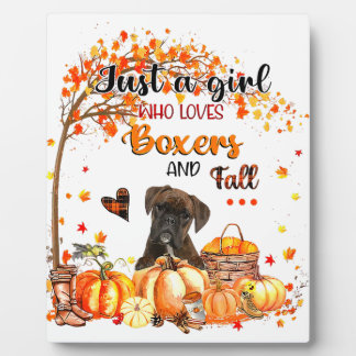 Funny Boxer Dog Pilgrim Hat Fall glücklich Thanksg Fotoplatte