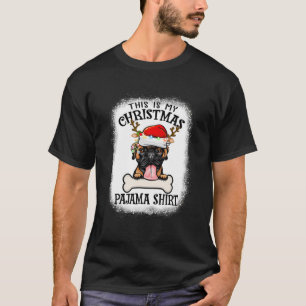 Funny Boxer Dog Reindeer Weihnachtsmannmütze Weihn T-Shirt