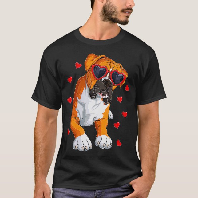 Funny Boxer Dog Valentine's Day Boxer Lover3 T-Shirt (Vorderseite)
