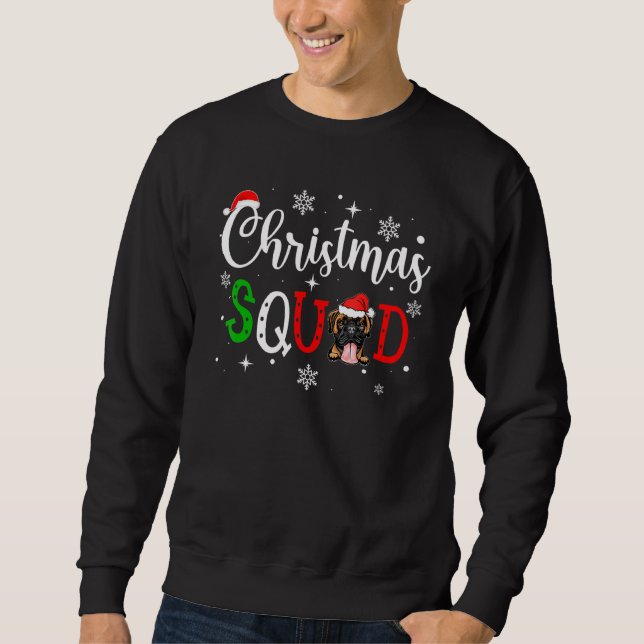 Funny Boxer Dog Weihnachtskater Familie Matching P Sweatshirt (Vorderseite)