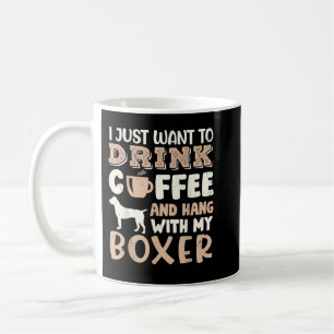 Funny Boxer Drink Kaffeehand mit Hunde Mama Gesche Kaffeetasse