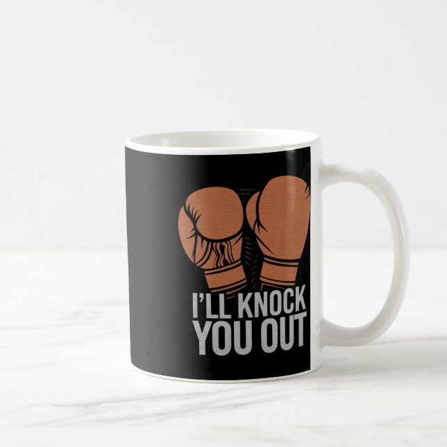 Funny Boxer klopfen Sie aus Boxhandschuhen ich wei Kaffeetasse (Rechts)