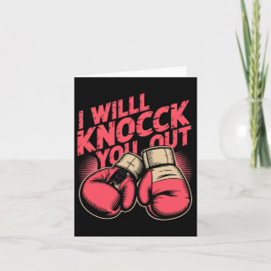 Funny Boxer klopfen Sie aus Boxhandschuhen ich wei Karte