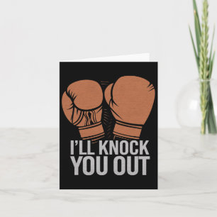 Funny Boxer klopfen Sie aus Boxhandschuhen ich wei Karte