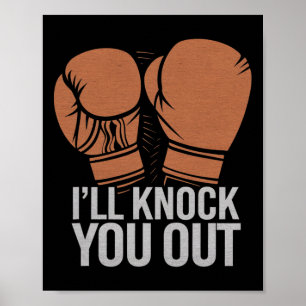 Funny Boxer klopfen Sie aus Boxhandschuhen ich wei Poster