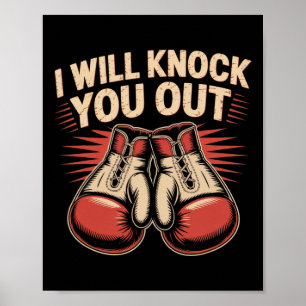 Funny Boxer klopfen Sie aus Boxhandschuhen ich wei Poster