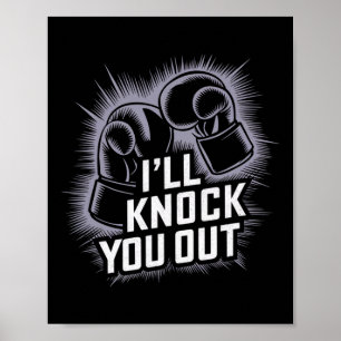 Funny Boxer klopfen Sie aus Boxhandschuhen ich wei Poster