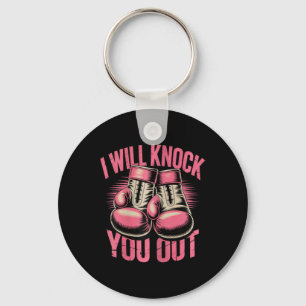 Funny Boxer klopfen Sie aus Boxhandschuhen ich wei Schlüsselanhänger