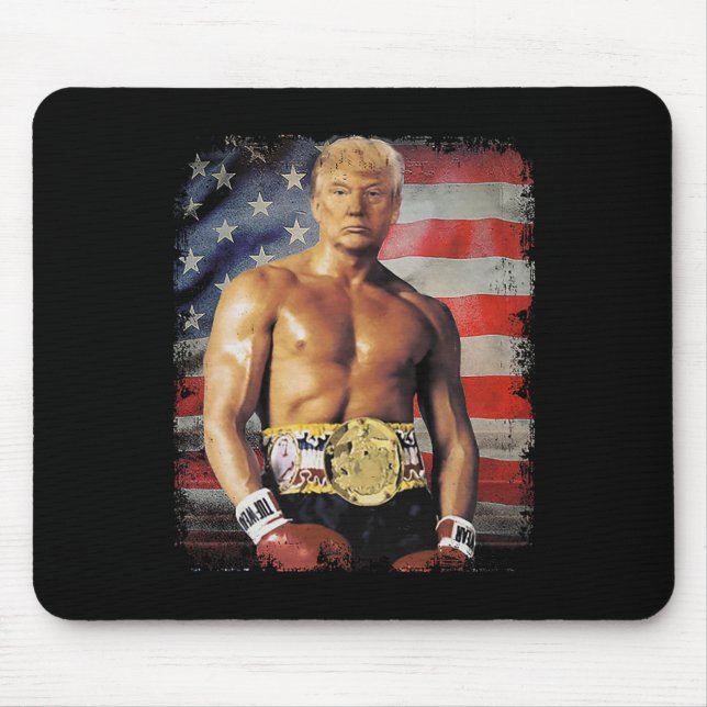 Funny Boxer Trump Trump Rocky Meme Mousepad (Vorne)