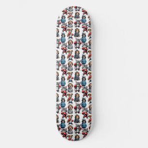 Funny Boxing Cat Dog Design Skateboard